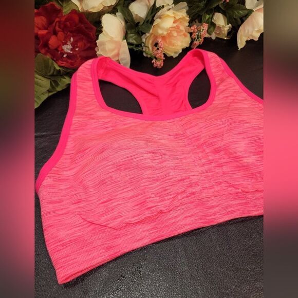 NWT Under Control Pink/RED Space Dye Sports Bra - Picture 4 of 8